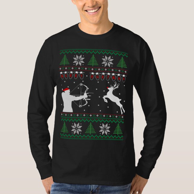 Merry Huntmas navidades de caza de venados suéter  (Anverso)