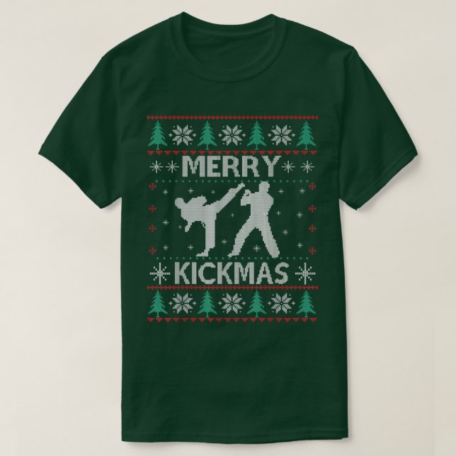 Merry Kickmas Taekwondo Christmas Ugly Sweater Xma (Diseño del anverso)