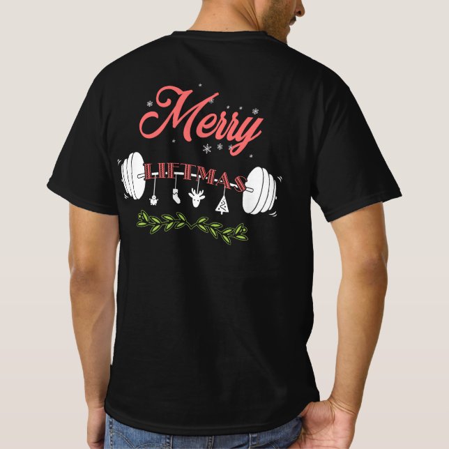 Merry Liftmas Ugly Christmas Sweater Santa Claus (Reverso)