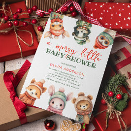 Merry Little С a la Invitación de Baby Shower al I