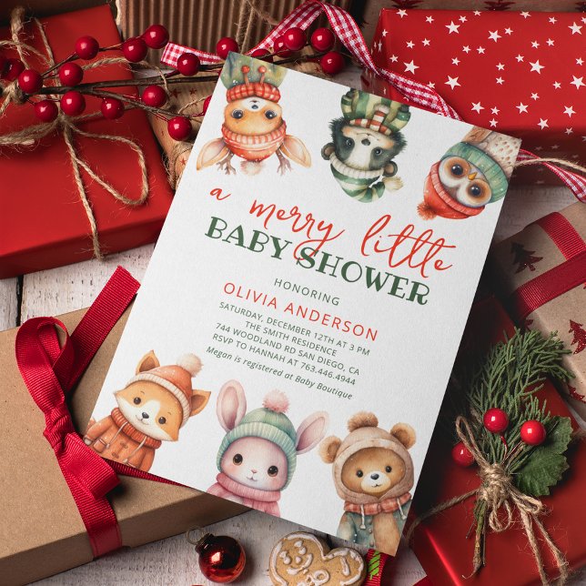 Merry Little С a la Invitación de Baby Shower al I (Subido por el creador)
