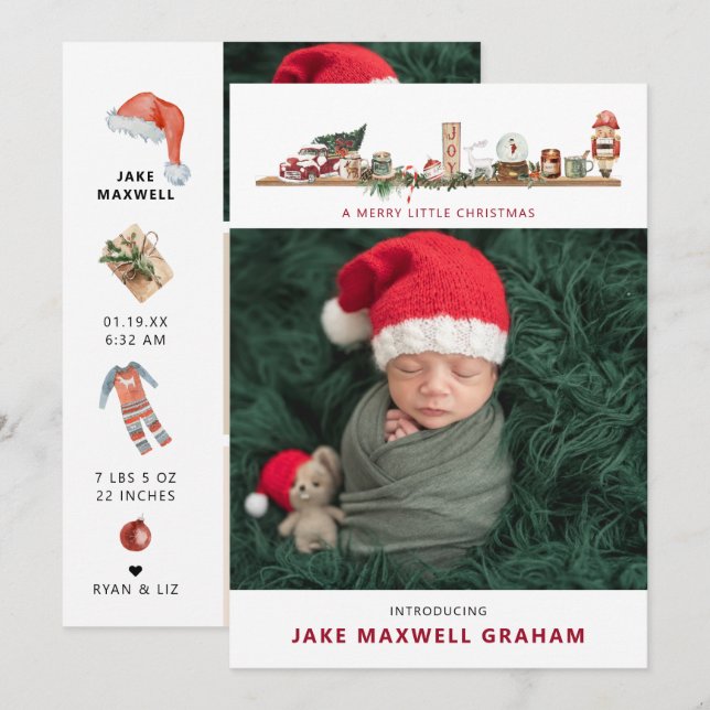 Merry Little Christmas | Anuncio de Nacimiento (Anverso / Reverso)