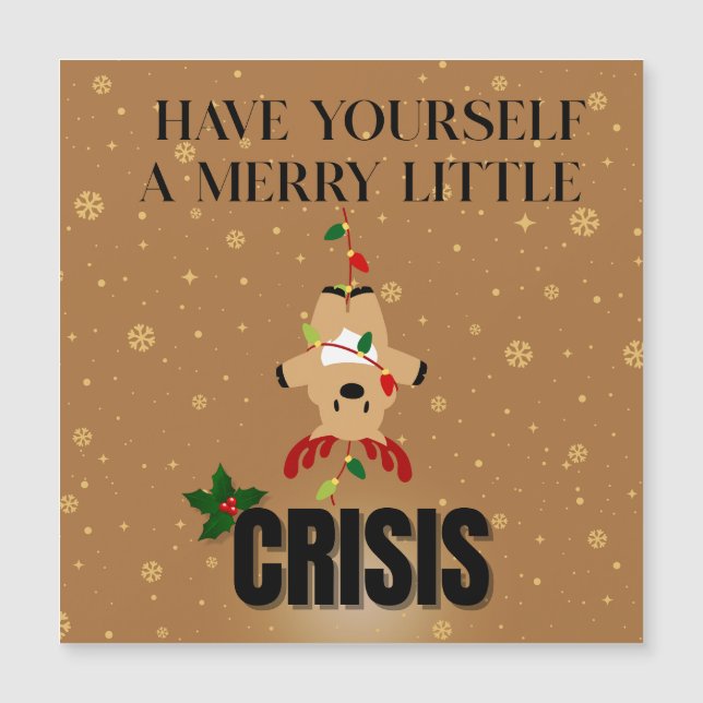 Merry Little Crisis – Funny Christmas Card (Anverso)