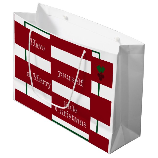 "Merry Little Navidades" Gran Bolsa De Regalo Glos (Angulo Anverso)