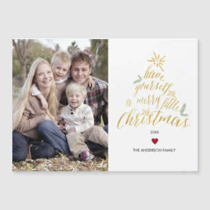 Merry Little Navidades - tarjeta de fotografía mag