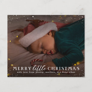 Merry Little Navidades Tarjeta fotográfica de va