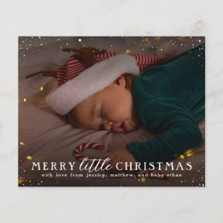 Merry Little Navidades | Tarjeta fotográfica de va