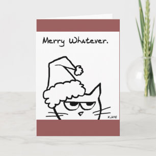 Merry Lo Que Sea - Tarjeta De Navidades Grumpy
