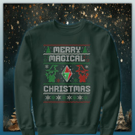 Merry Magic Navidades Wizard Ugly Sweater Design
