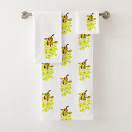 "Merry Maples" sobre un juego de toallas de baño (