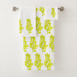 "Merry Maples" sobre un juego de toallas de baño (