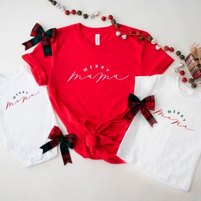 Merry Mini Cute Script Navidades Camisa (Subido por el creador)