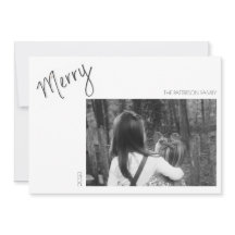 Merry Minimalist - Tarjeta de vacaciones manuscrit