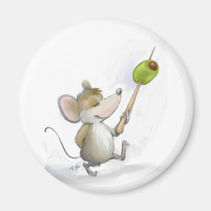 Merry Mouse Moe con imán de oliva