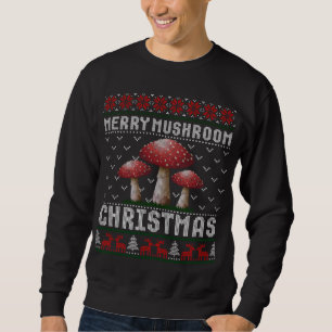 Merry Mushroom Navidades Ugly Xmas Sweater