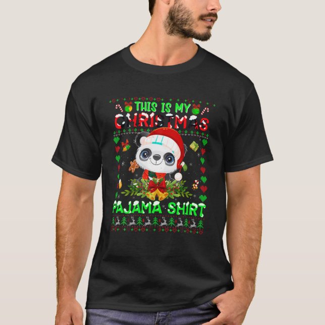 Merry Panda Navidades Pajama Ugly Sweater Santa Ha (Anverso)