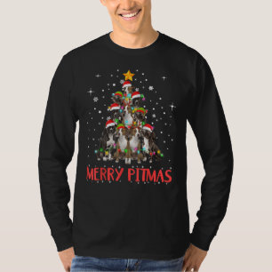 Merry Pitmas Pitbull Perro Navidades feos Sweater 