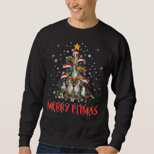 Merry Pitmas Pitbull Perro Navidades feos Sweater