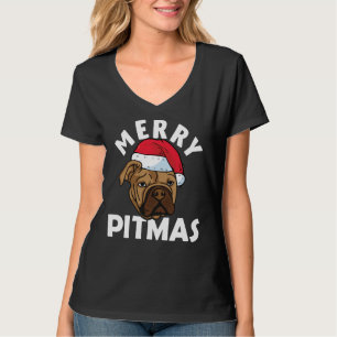 Merry Pitmas Pitbull Perro Navidades feos Sweater