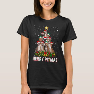 Merry Pitmas Pitbull Perro Navidades feos Sweater 