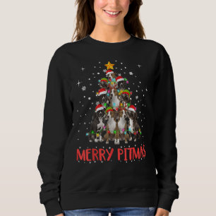 Merry Pitmas Pitbull Perro Navidades feos Sweater