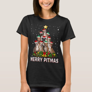 Merry Pitmas Pitbull Perro Navidades feos Sweater