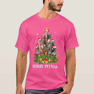 Merry Pitmas Pitbull Perro Navidades feos Sweater