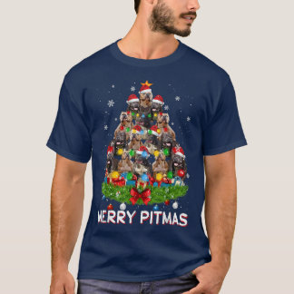 Merry Pitmas Pitbull Perro Navidades feos Sweater 