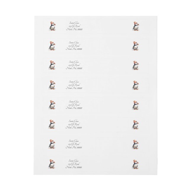 Merry Puffin, personalizado (hoja)