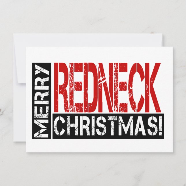 ¡Merry Redneck Navidades!Divertida invitación a la (Anverso)
