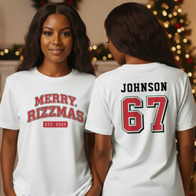 Merry Rizzmas Athletic Sports Jersey Christmas (Merry Rizzmas 67 Athletic Sports Jersey Christmas T-Shirt
)