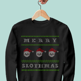 Merry Slothmas graciosos Navidades feos sudadera