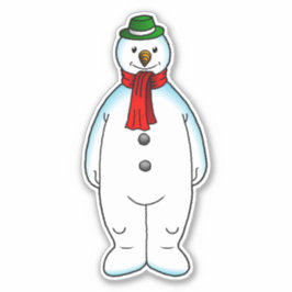 Merry Snowman Vinyl pegatina