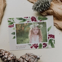 Merry Sprigs | Tarjeta fotográfica de vacaciones