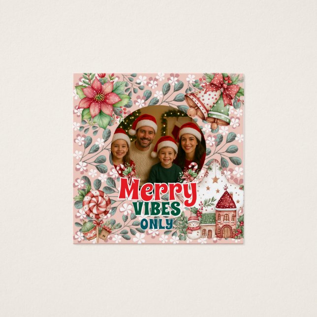 Merry Vibes Only – Funny Christmas Card  (Anverso)