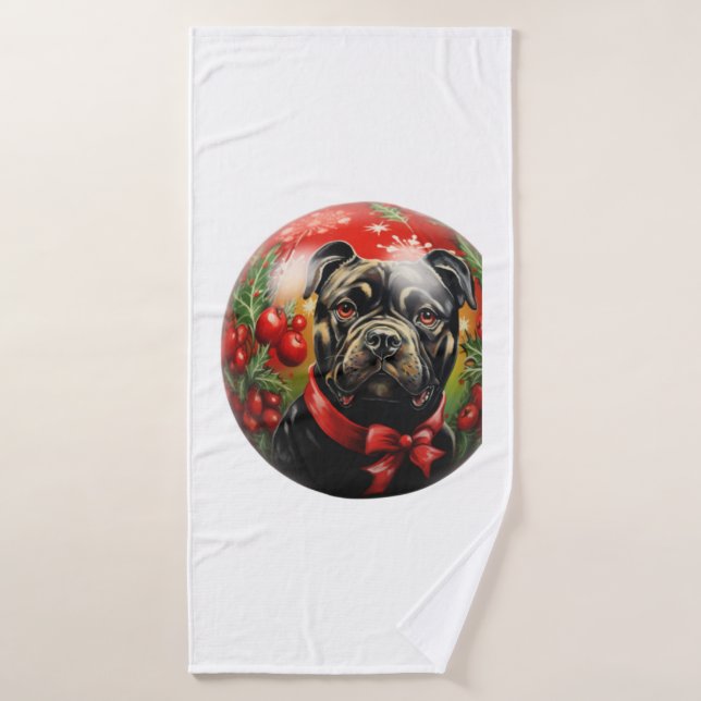 Merry Woofmas (Toalla de baño)