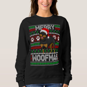 Merry Woofmas Cute Rottweiler Dog Ugly Sweater 8