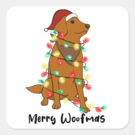 Merry Woofmas Pegatina