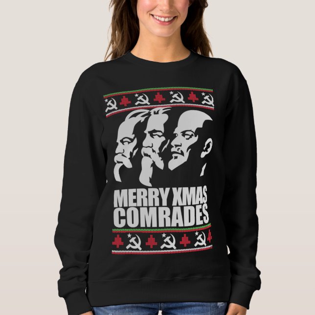 MERRY XMAS COMRADE Navidades feos Sweater Marx Eng (Anverso)