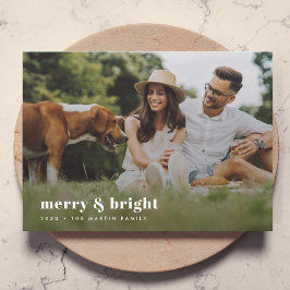 Merry y Bright | Elegante Navidad de fotos moderna