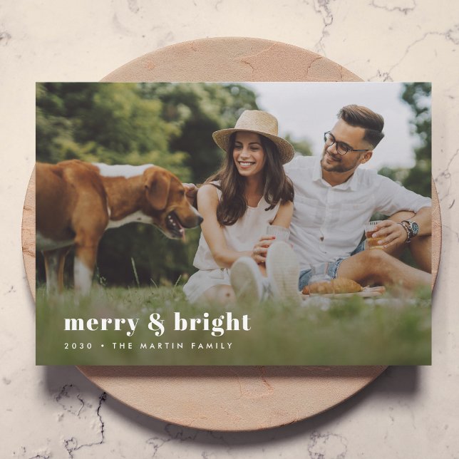Merry y Bright | Elegante Navidad de fotos moderna (Subido por el creador)