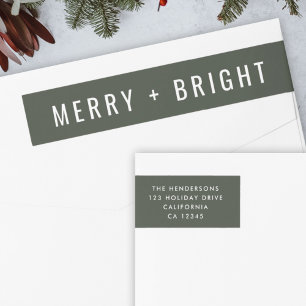 Merry y Bright   Elegantes Navidades verdes oscuro