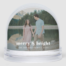 Merry y Bright | Foto de pareja de Navidades moder