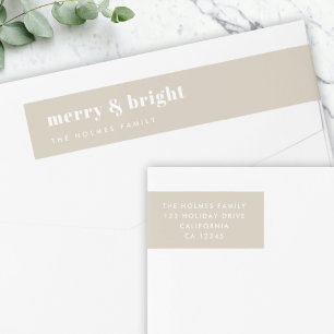 Merry y Bright Piedra de Navidades retro con est