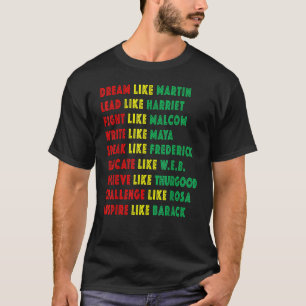 Mes de historia negra camiseta de líderes del orgu