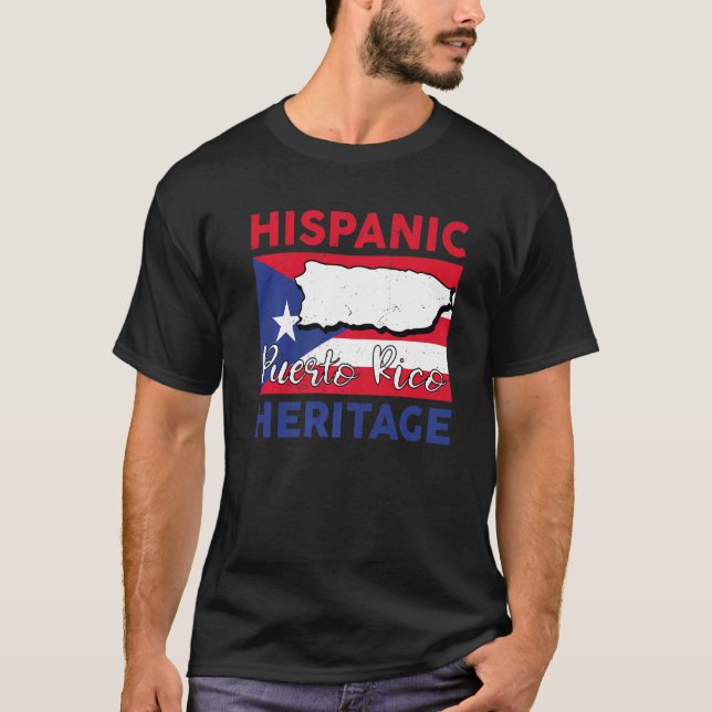 Mes de la herencia hispánica Camisa a Puerto Rico  (Anverso)