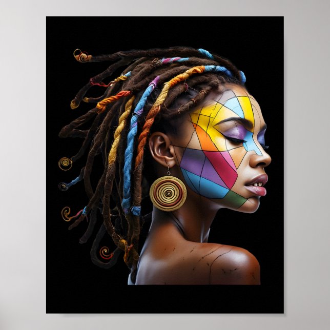 Mes de la Historia Negra Arte de Cabello con Trenz (Frente)