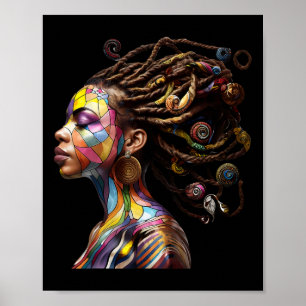 Mes de la Historia Negra Arte de Cabello Rizado Re