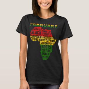 Mes de la historia negra Camisa Mapa africano Colo