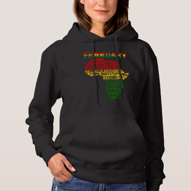 Mes de la historia negra Camisa Mapa africano Colo (Anverso)